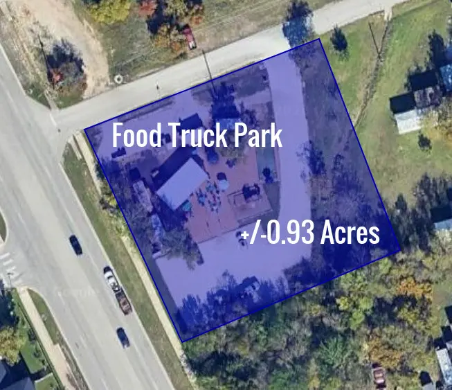 1500 South Bagdad food truck park aerial
