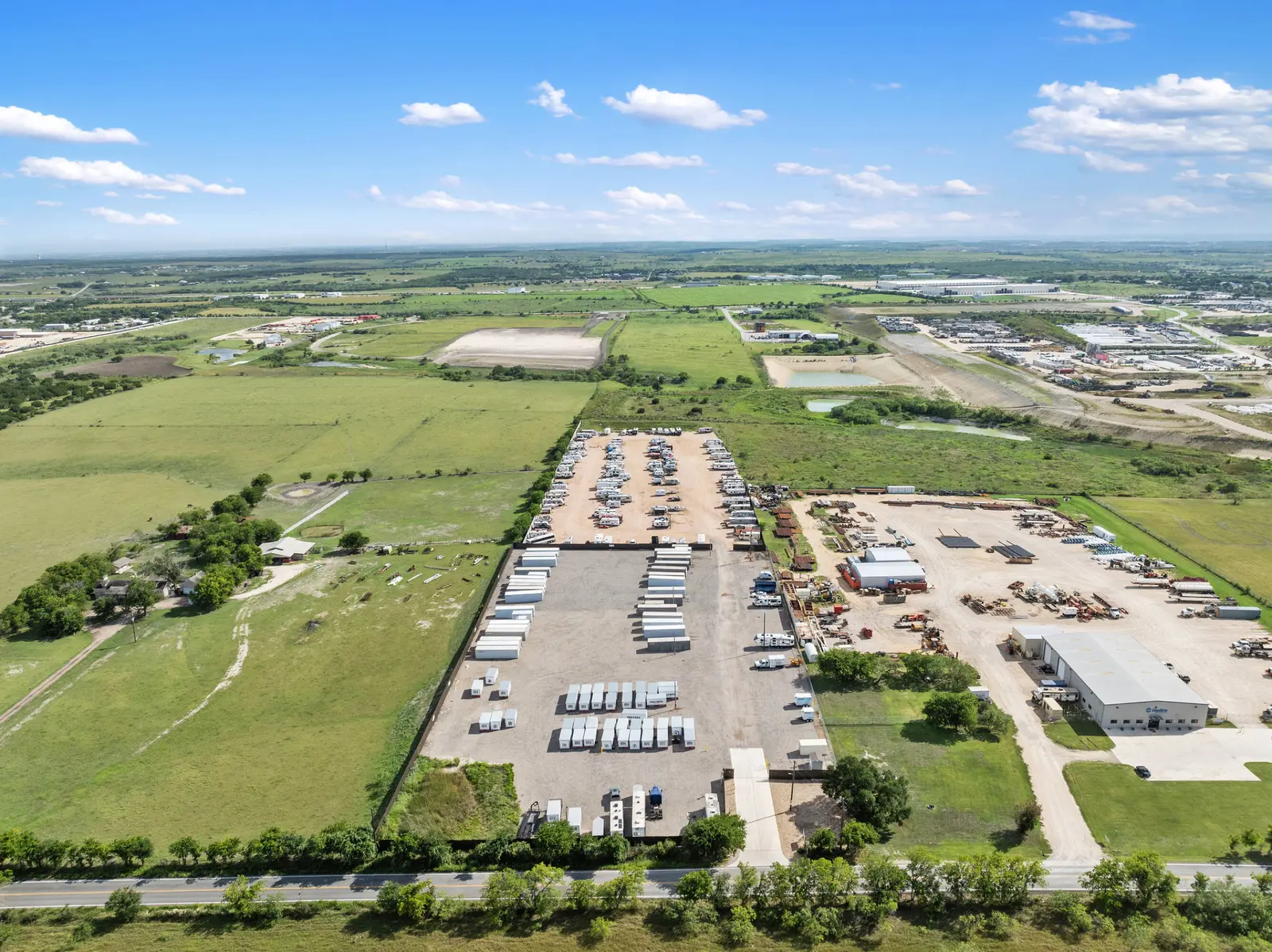 Aerial view of Creedmoor Boat and RV Storage in South Austin